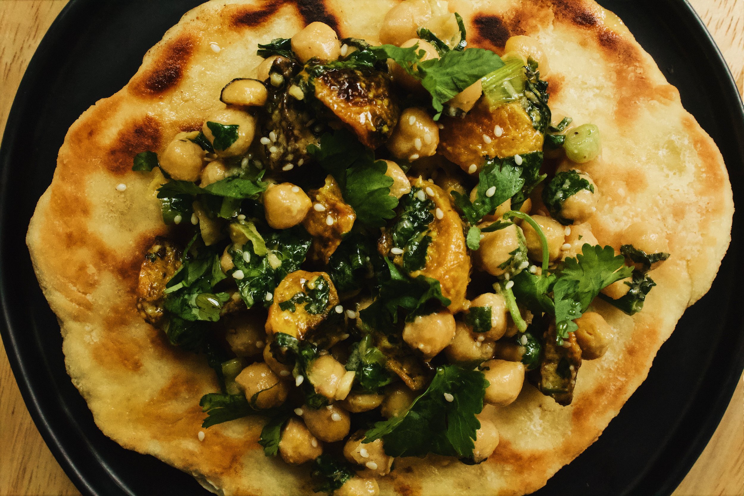 Roasted Beet, Chickpea, and Cilantro Shiso Salad