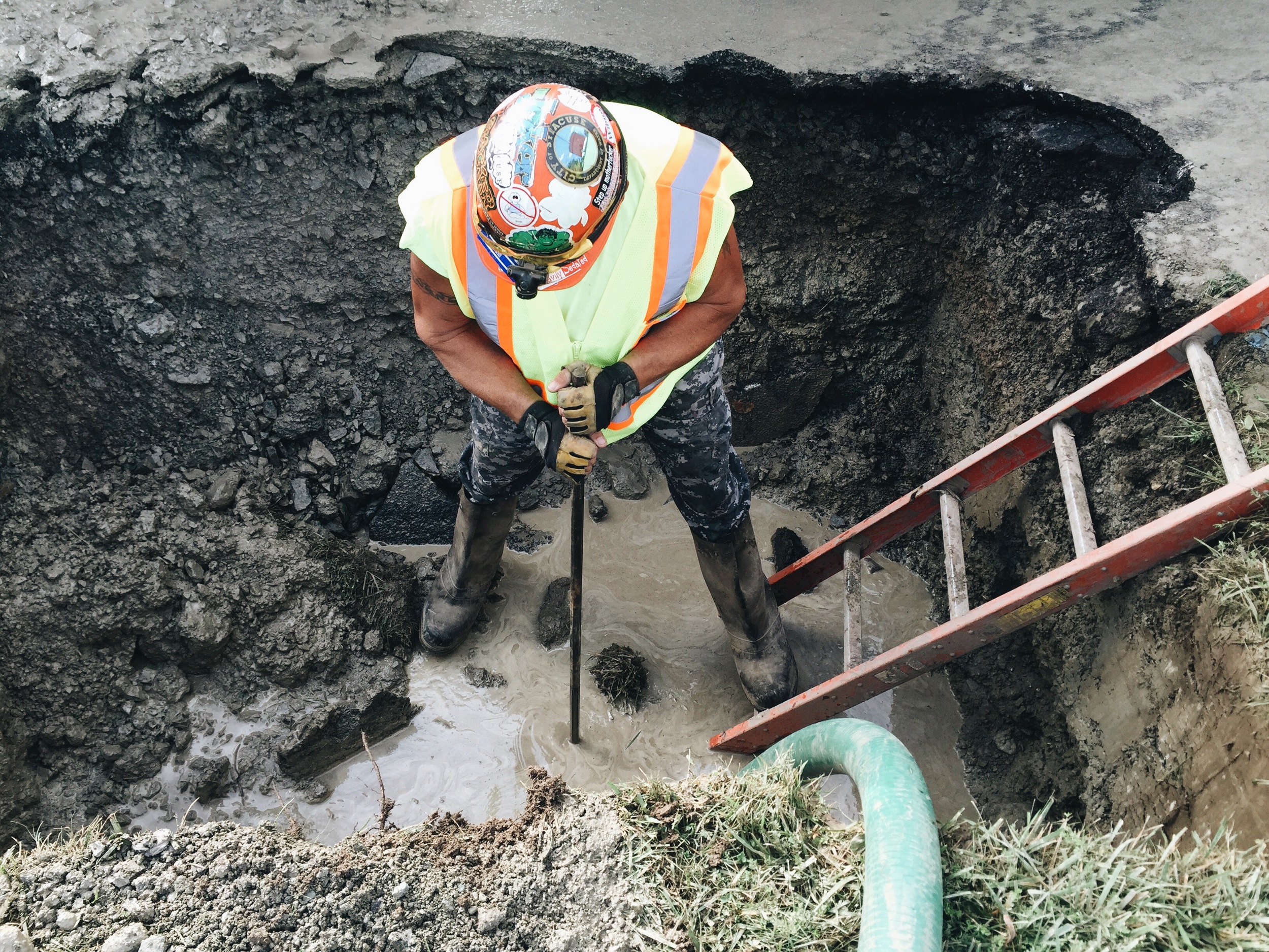 Water Main Break at Nottingham High School