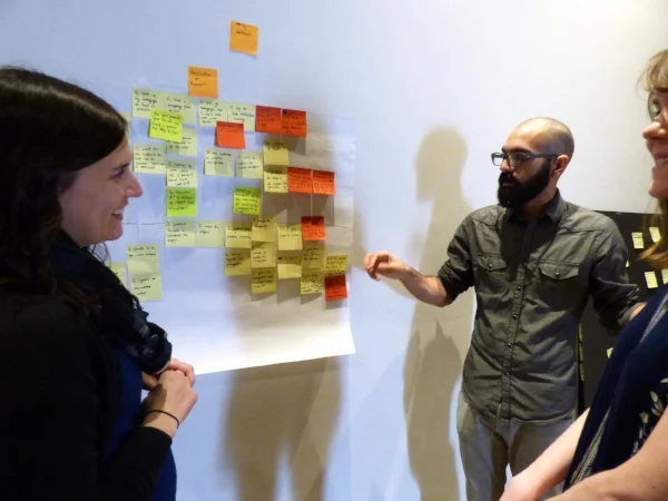 In January 2017, our team met with a group of landlords. The landlords described their frustrations communicating with the City and with their tenants. They described how they often feel “demonized” and blamed for the city’s greatest challenges and that at the end of the day they are businessmen and women. Again, we took post-it notes and charted the code violation journey that landlords experience.