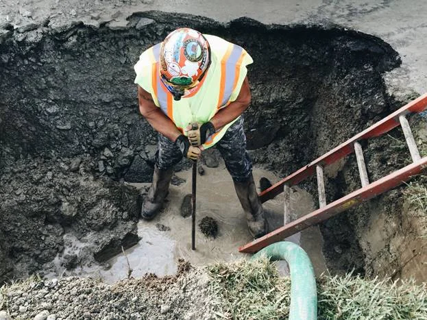 Water main break on Nottingham Road, Syracuse, NY