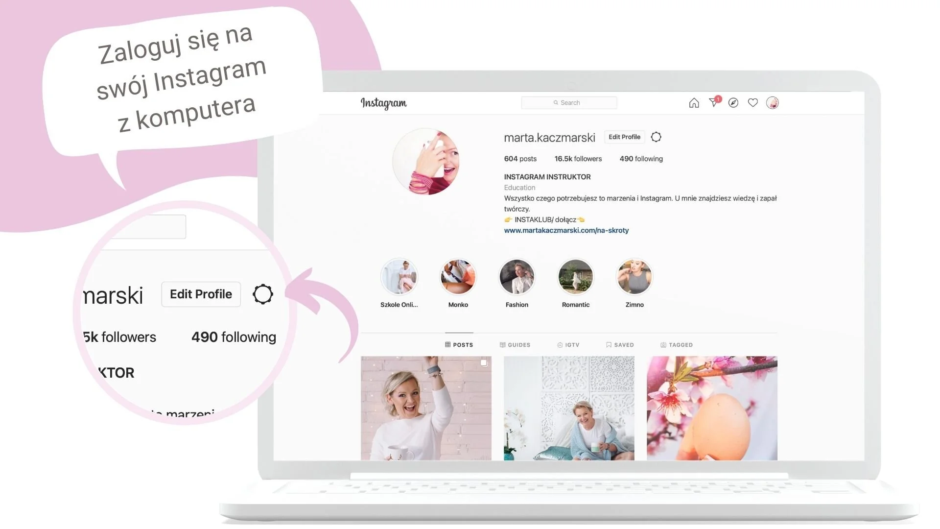 KROK PIERWSZY Nawet nie próbuj robić tego na telefonie. Autoryzowane aplikację znajdziesz tylko na wersji komputerowej swojego Instagrama.
