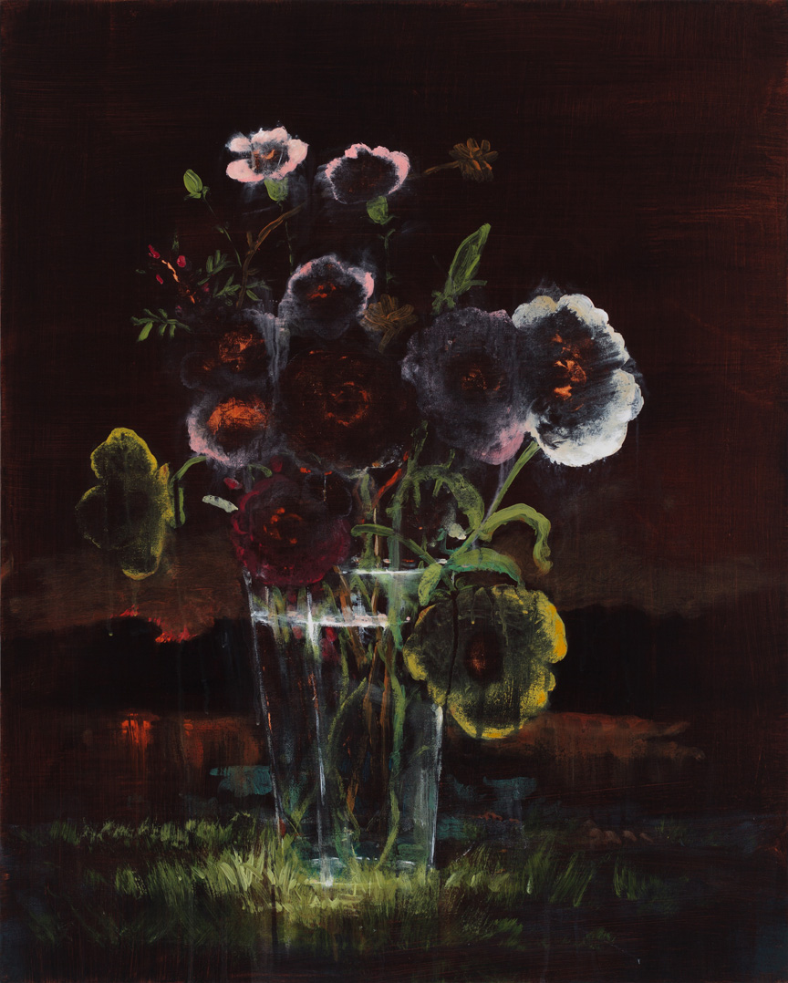 Hothouse Flowers, 30"x24", acrylic on canvas