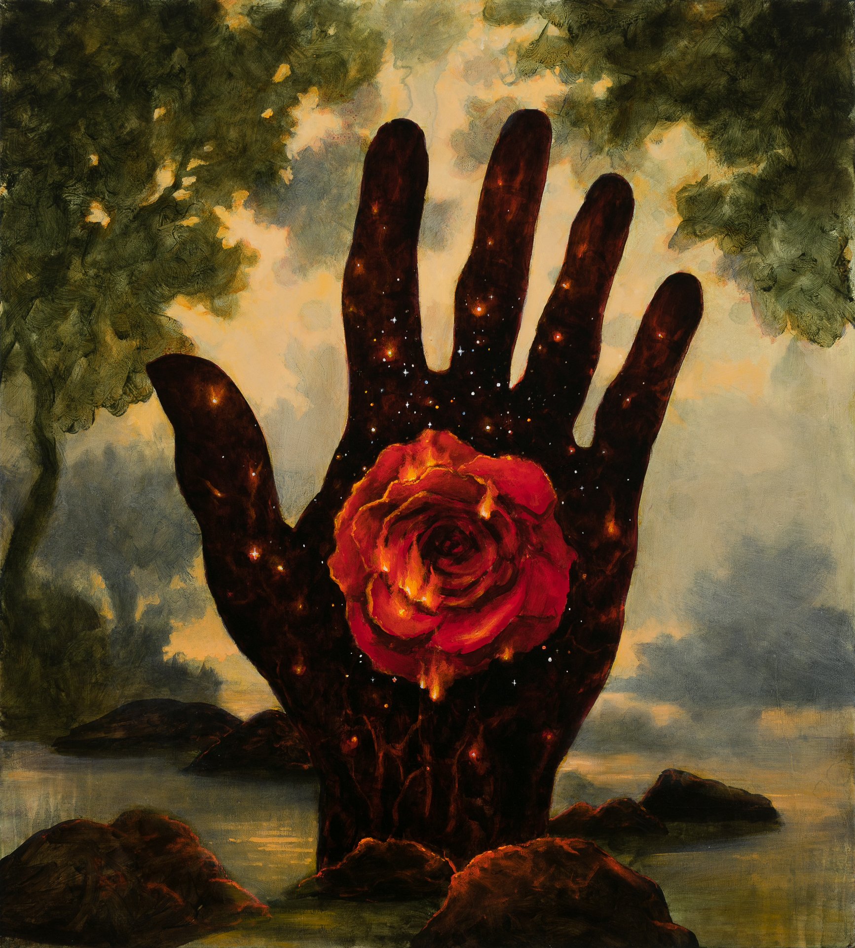 Hand of an Artist, 40"x36", acrylic on canvas