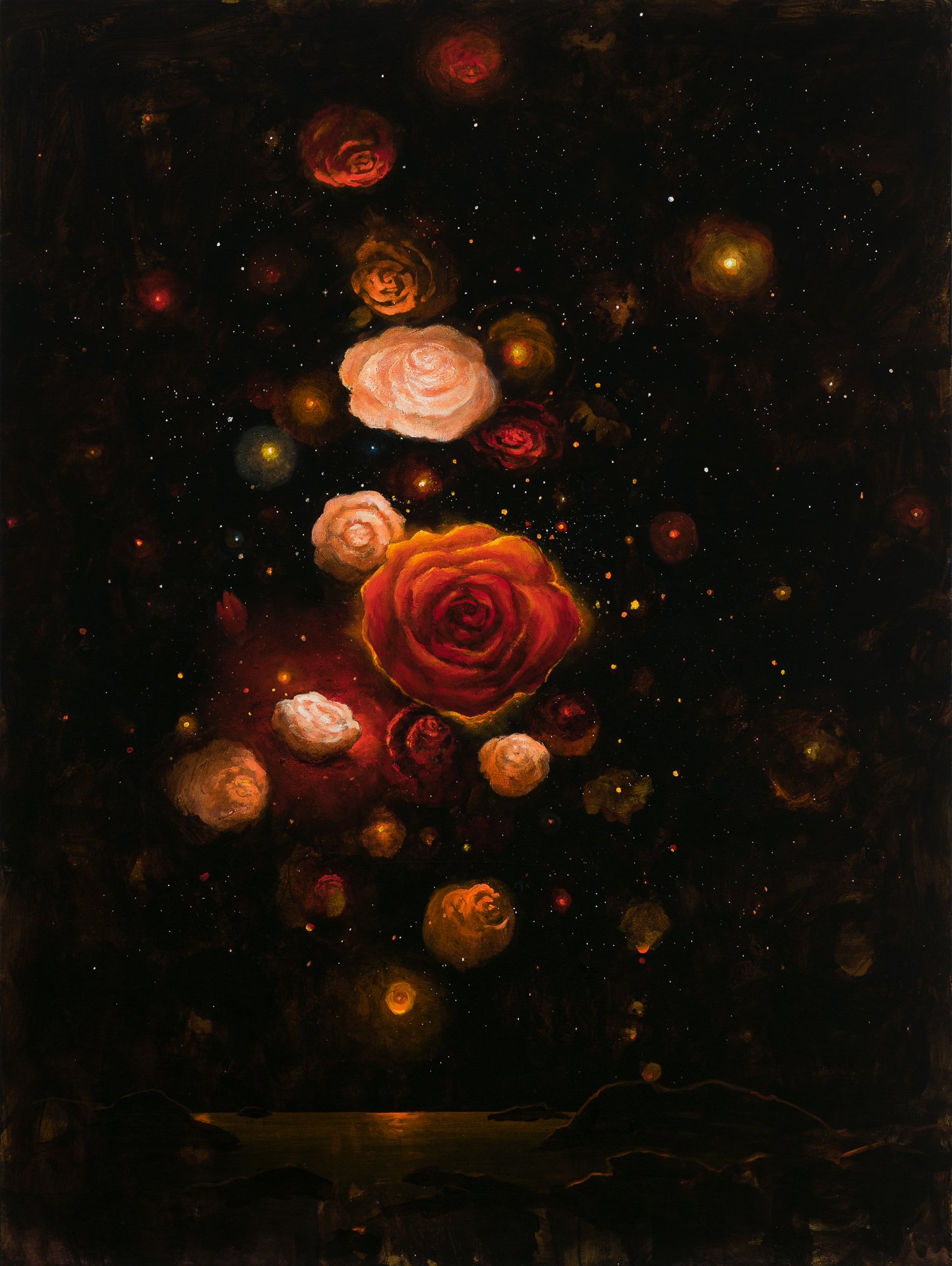 Constellation Rosa, 48"x36", acrylic on canvas