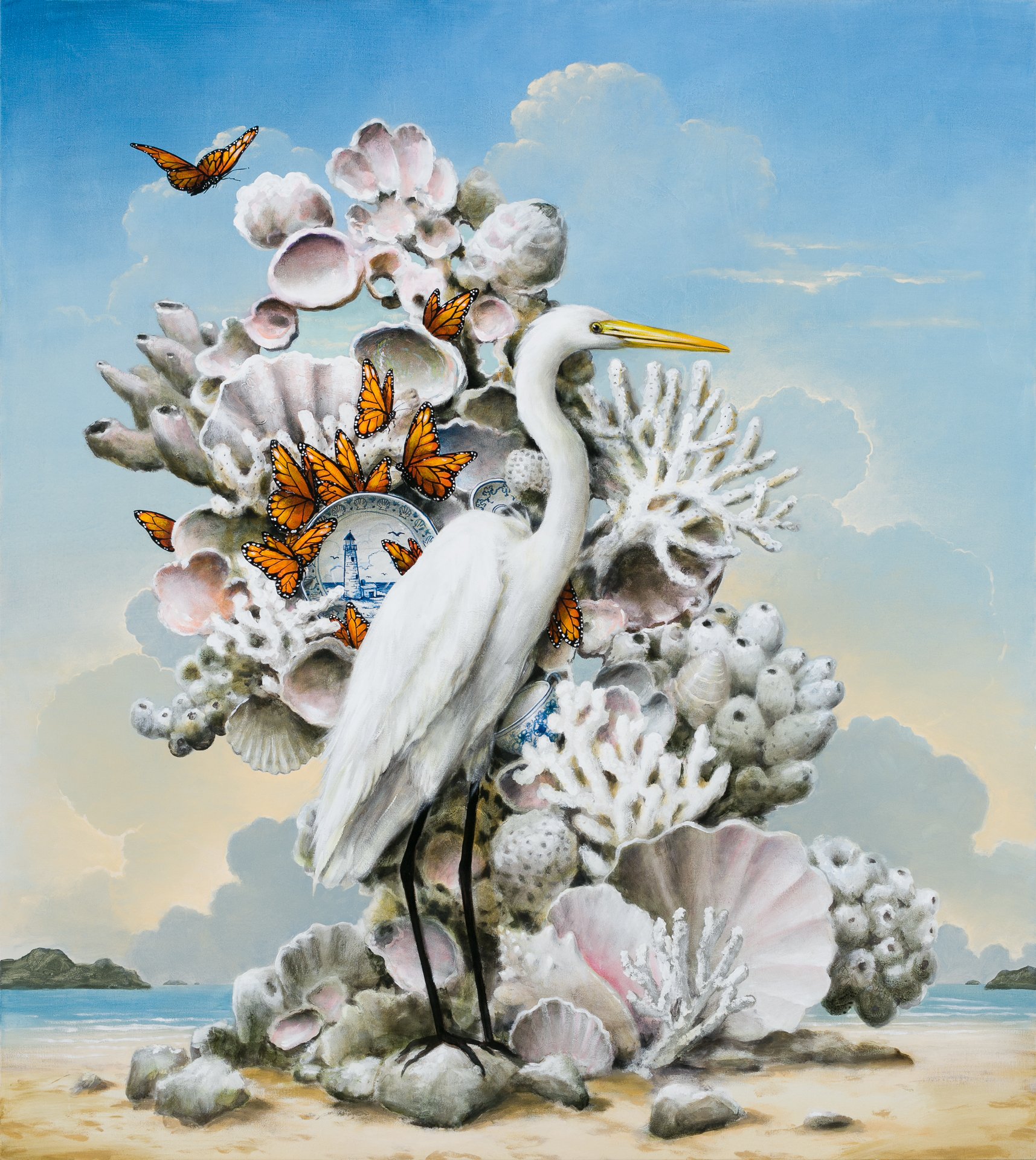 Lighthouse Reef, 60"x54", acrylic on canvas