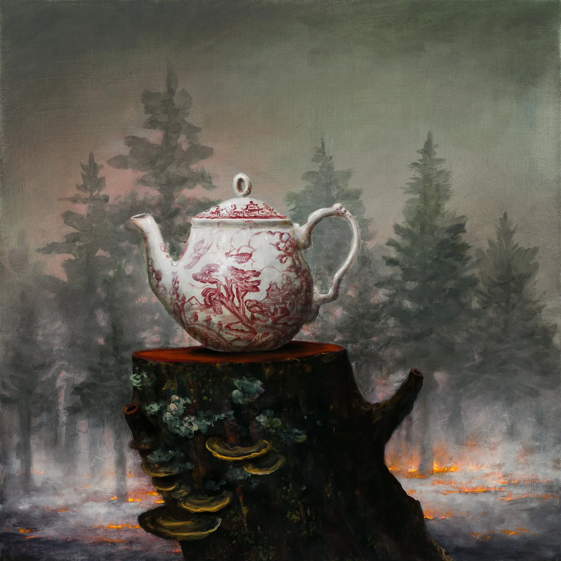 Tea With Ghosts, 30"x30"