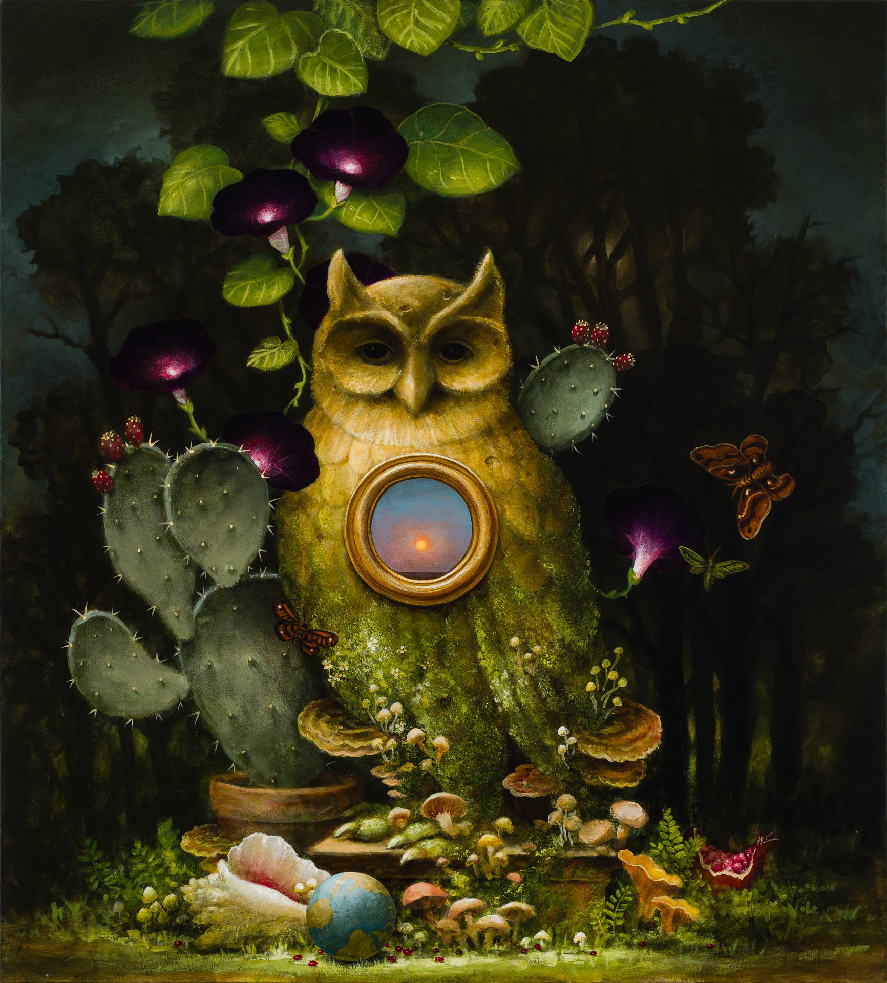 Forest Shrine with Glimpse of the Future, 40"x36"