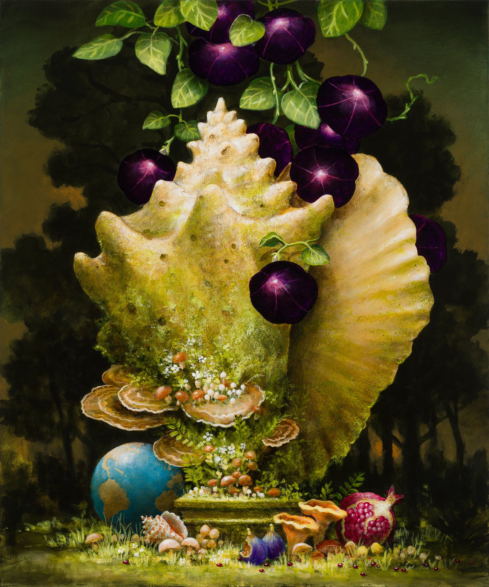 Forest Shrine to an Ancient Song, 36"x30"
