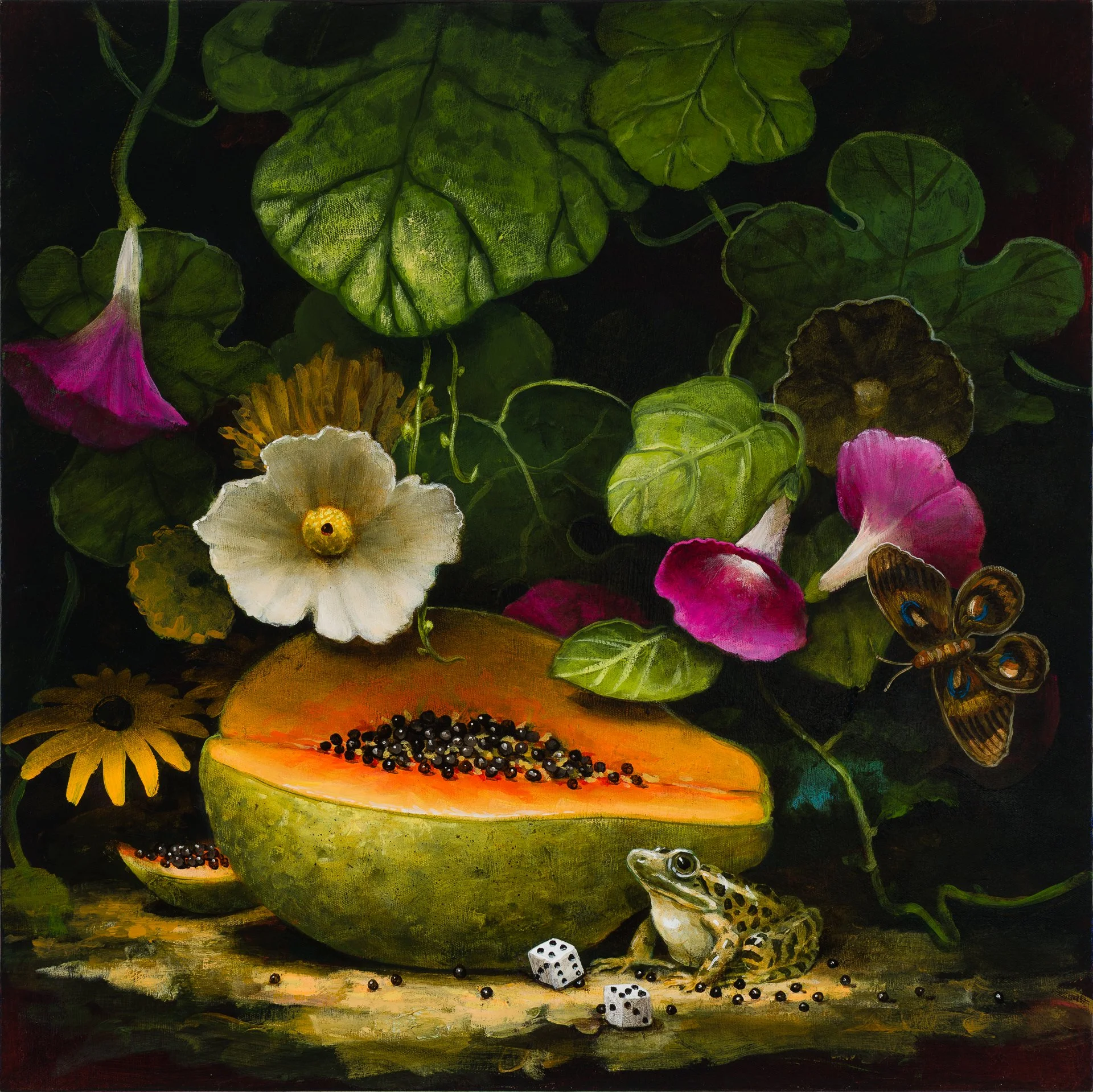 The Blessing of 10,000 Papayas, 24"x24"