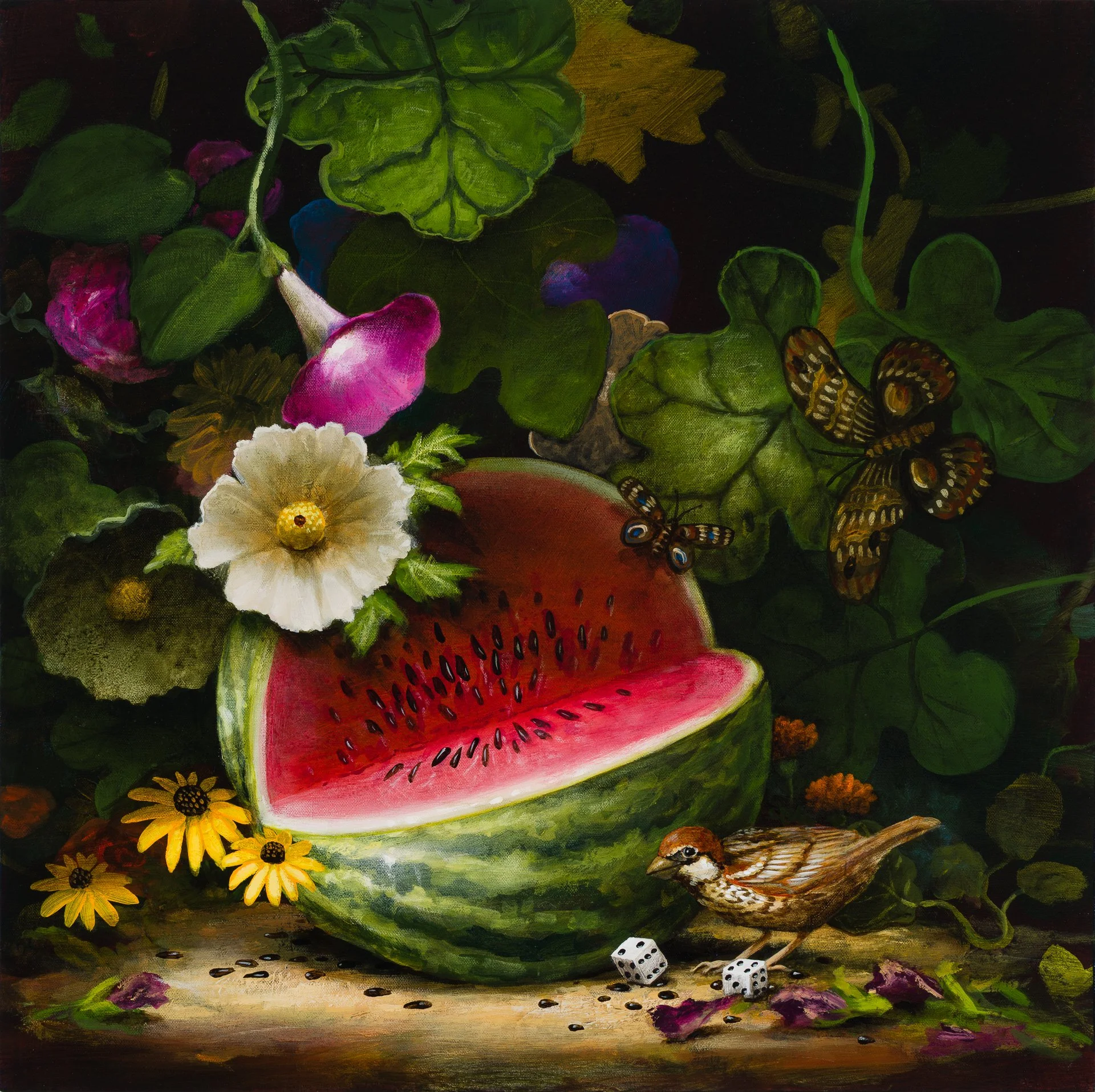 The Miracle of 10,000 Watermelons, 24"x24"