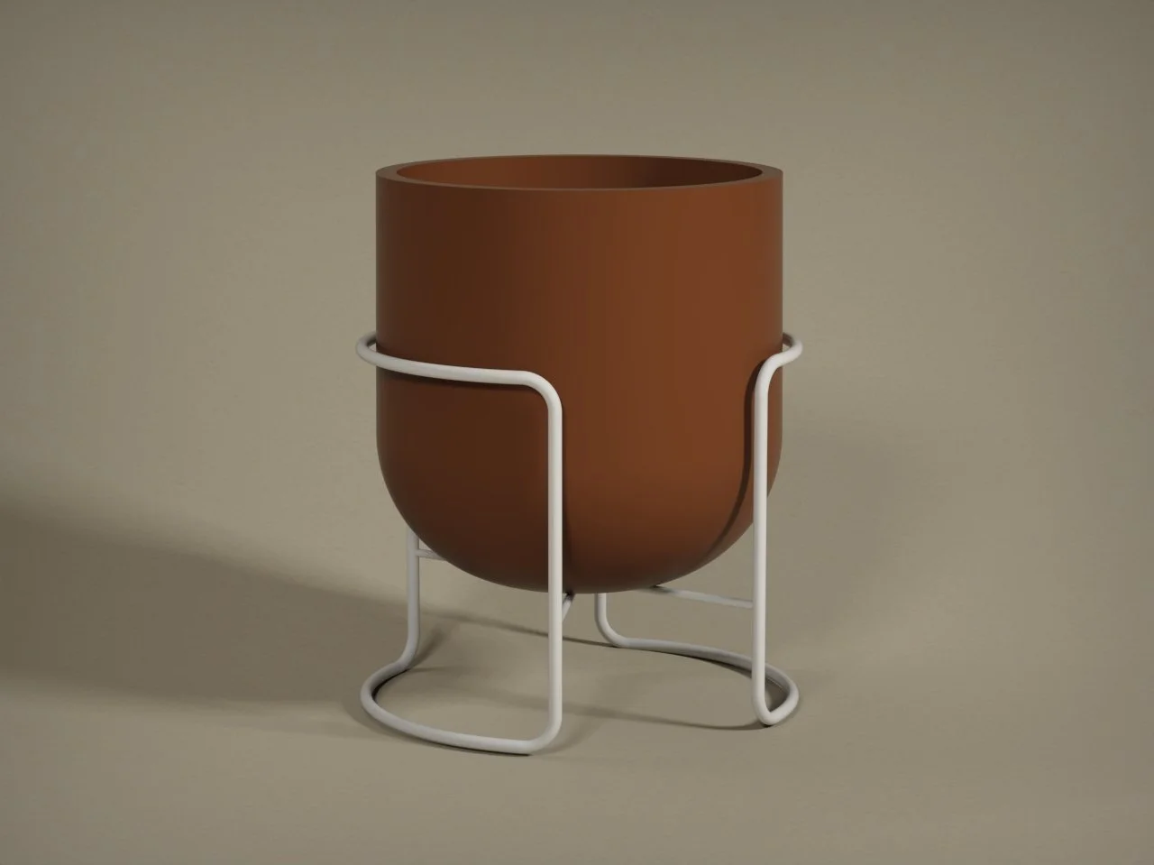 Natural Almond / White Stand