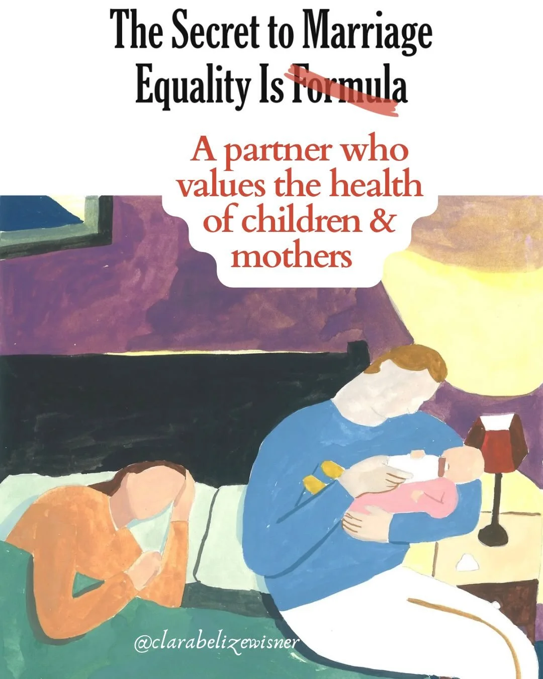 I saw @anourishedmother made corrections to this article headline &amp; I also had some things I needed to correct @nytimes 

The word &lsquo;equality&rsquo; isn&rsquo;t a word that makes sense when describing marriage &amp; child rearing. It could n
