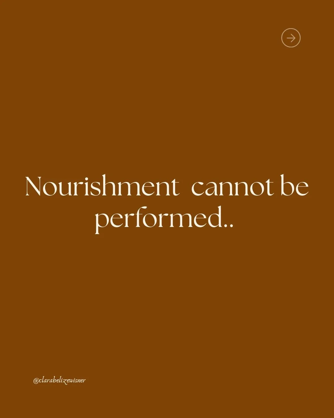 Nourishment cannot be performed. It cannot be faked. It cannot be forced. It is not about restriction and punishment. It is about meeting our needs; physically, mentally, emotionally, &amp; spiritually. Come join me for a free class &amp; transmissio