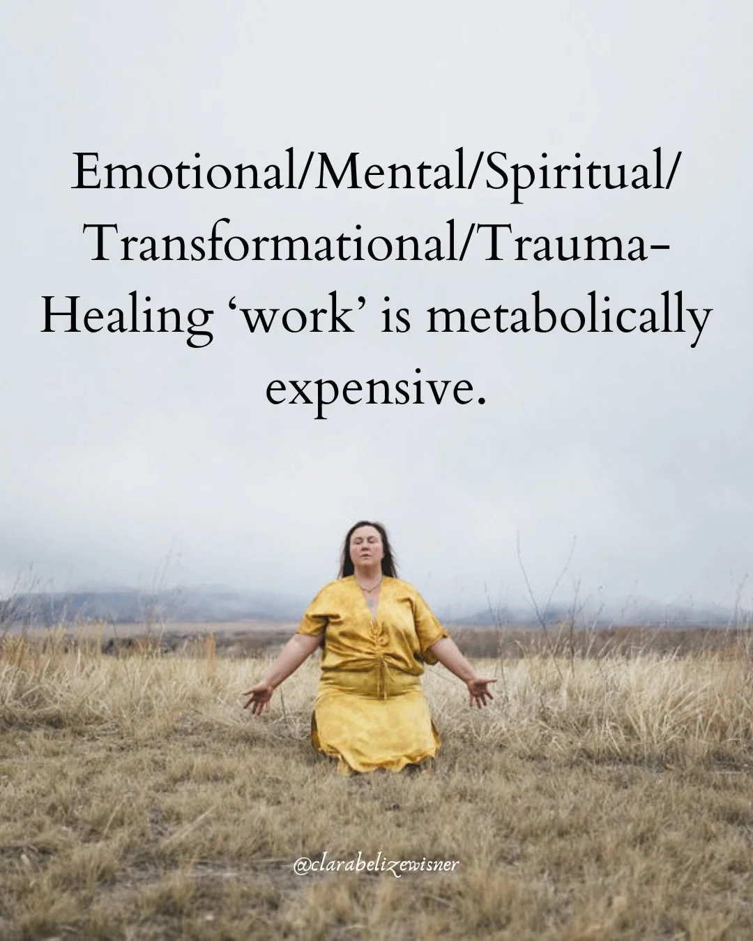 One thing I think the &ldquo;healing&rdquo; space overlooks, to detriment of so many women, is how metabolically and energetically expensive transformational work is. 

Change is expensive. On the very practical level of moving to a new town to the m