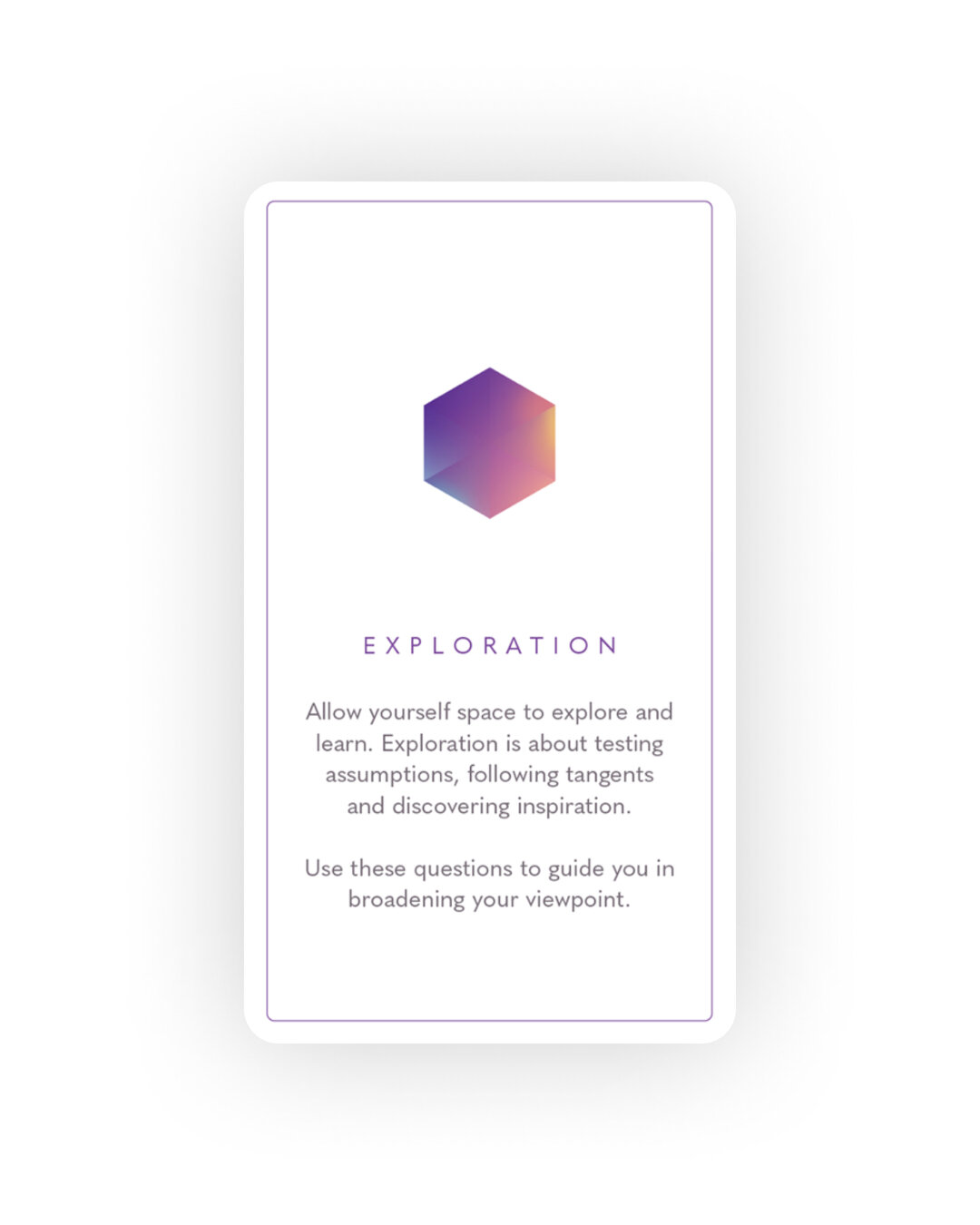 Exploration⠀⠀⠀⠀⠀⠀⠀⠀⠀
✨⠀⠀⠀⠀⠀⠀⠀⠀⠀
Allow yourself space to explore and learn. Exploration is about testing assumptions, following tangents and discovering inspiration.⠀⠀⠀⠀⠀⠀⠀⠀⠀
Use these questions to guide you in broadening your viewpoint.⠀⠀⠀⠀⠀⠀⠀⠀⠀
.⠀⠀⠀