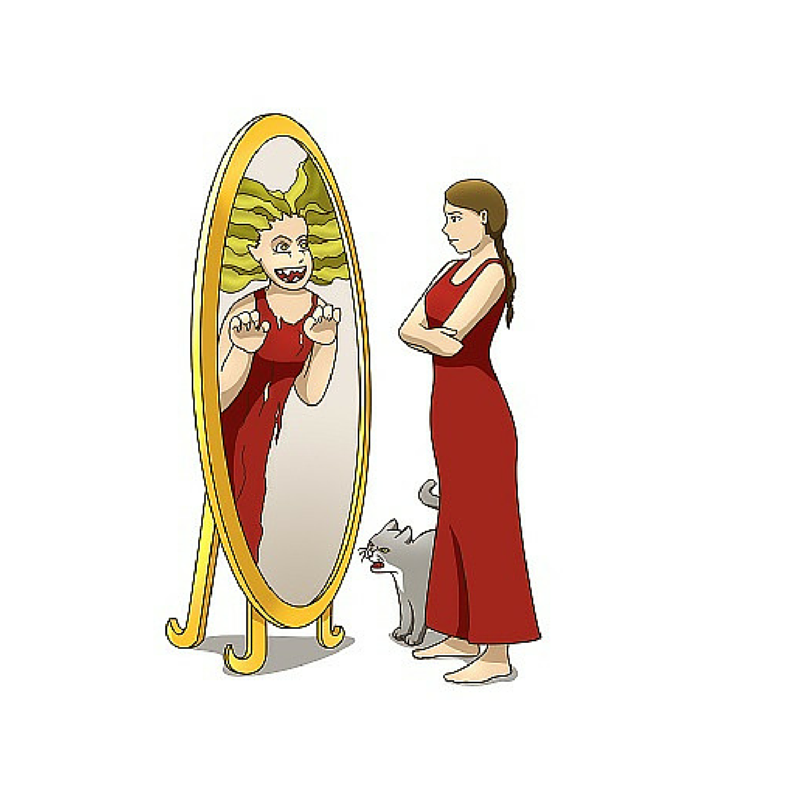 What do you see in the mirror?