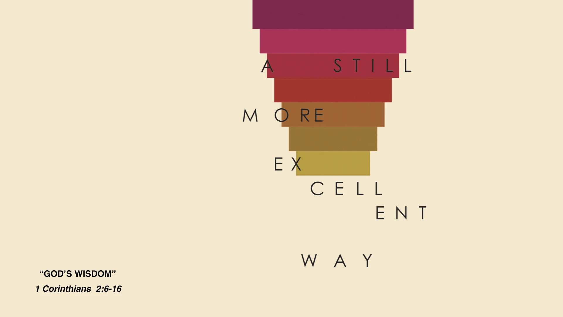 November 24 &amp; 25, 2018 | A Still More Excellent Way: God's Wisdom 