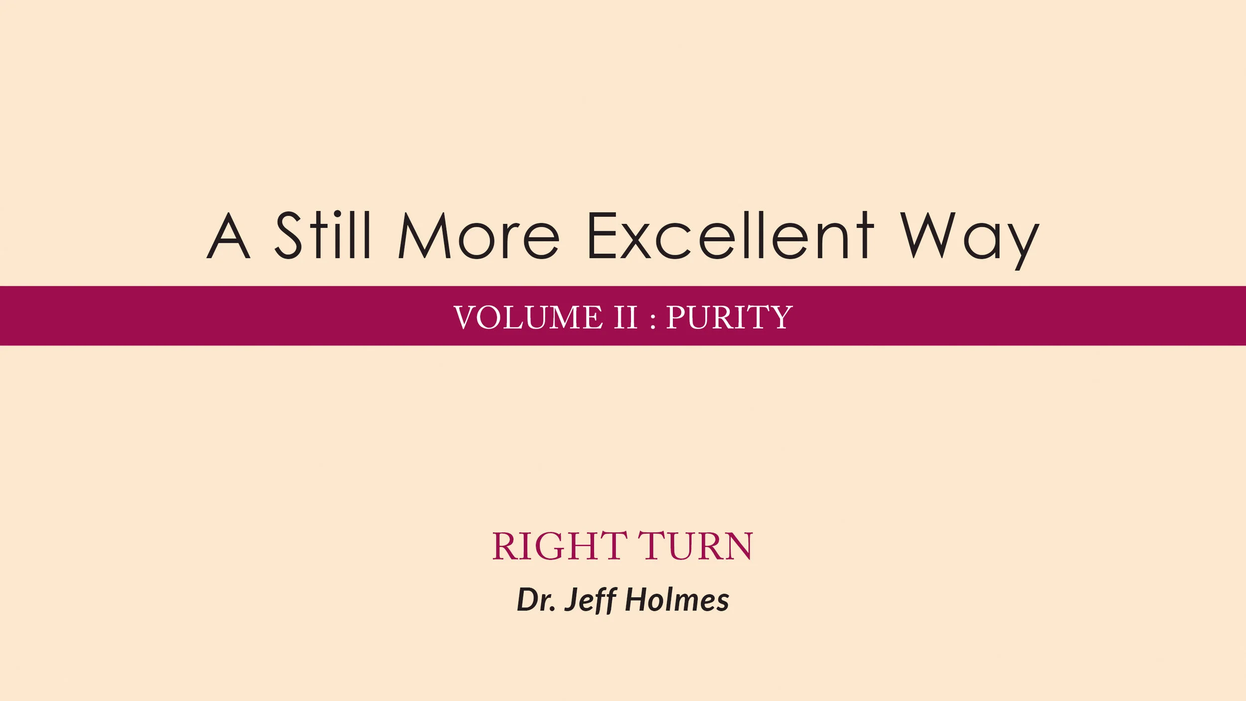 February 23 &amp; 24, 2019 | A Still More Excellent Way: Right Turn 
