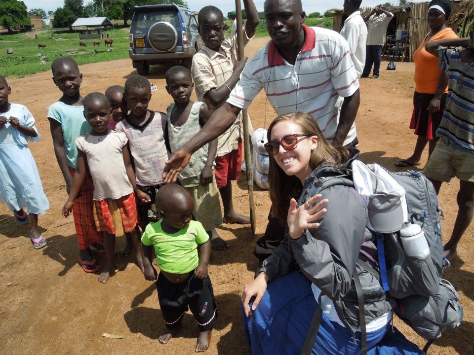 Here I am with a Bunch of kids from Nakasongola. I have no idea who any of them are and this kid in the green is obviously concerned. 