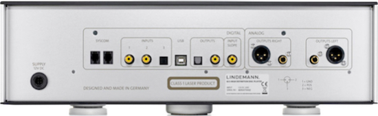 Lindemann 825 High Definition Disc Player rear panel