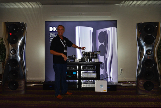 Harry Weisfeld of VPI explains his Titan turntable ($48,000).