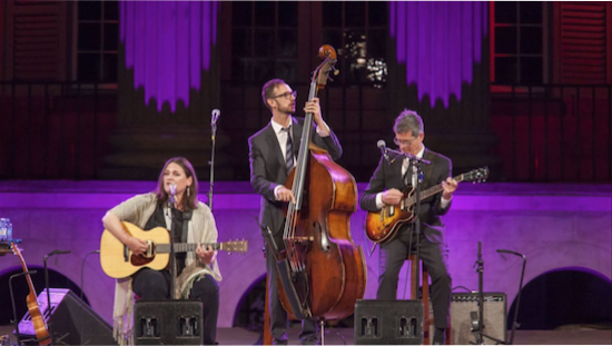 Madeleine Peyroux, Barak Mori and Jon Herington. Photo credit: The Post and Courier.