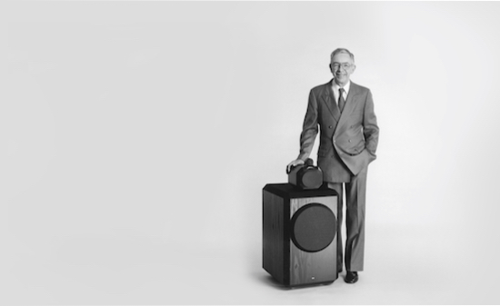 John Bowers and the original 801 Loudspeaker. 