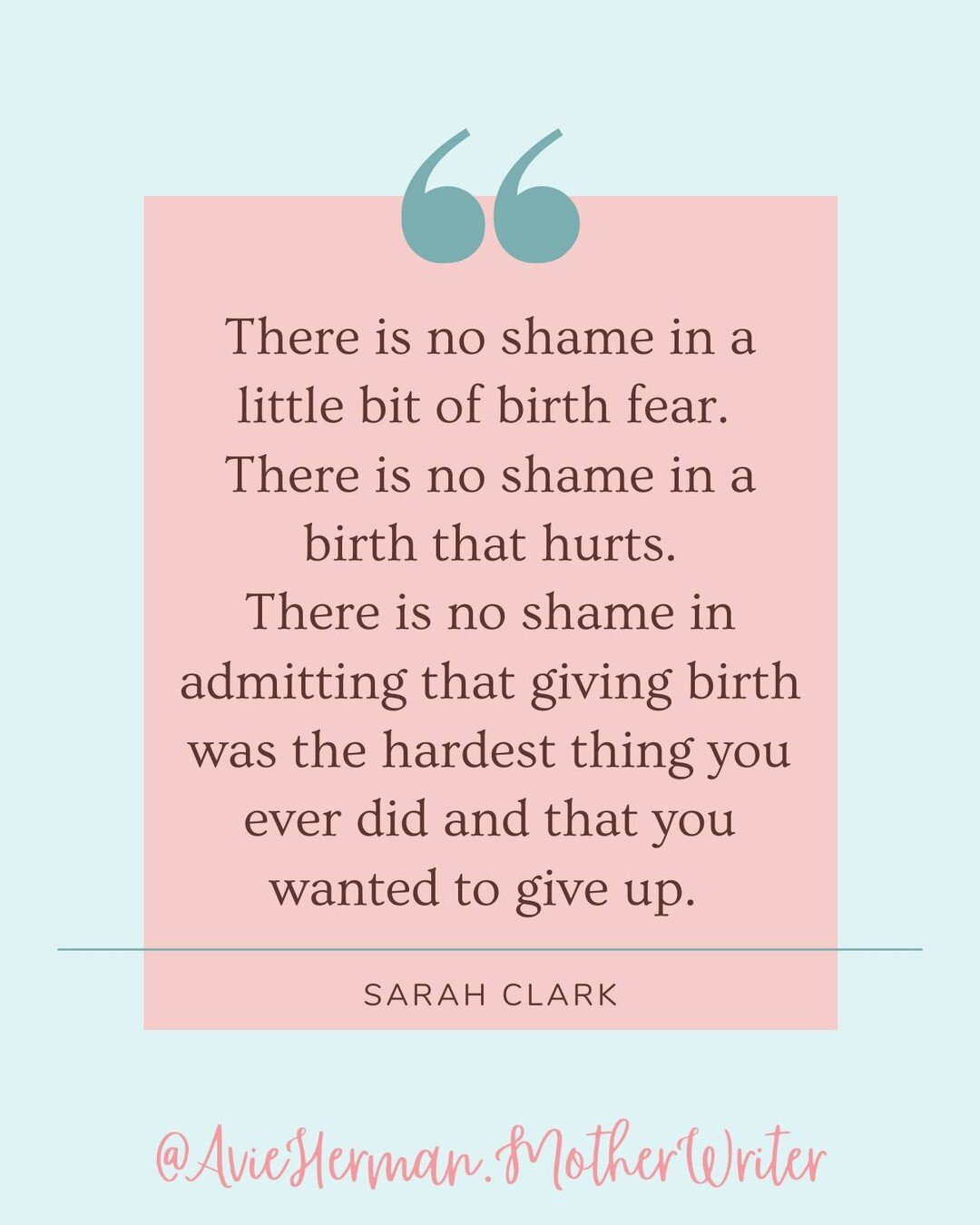 Did anyone else feel like there was all this pressure to give birth &quot;just right&quot;?

I know I did! 

I love this quote, because it is so validating of how how it is, without trying to brush that away by saying you're so strong. 

Yeah, we are