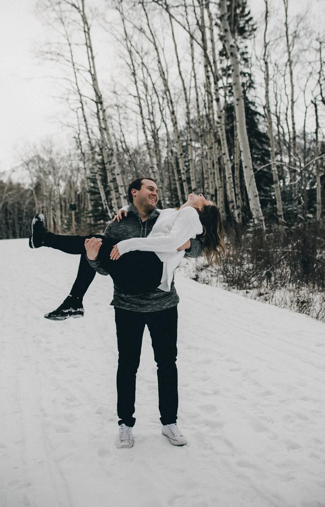 Sarah + Nick | Winter Mountain Engagement (shot with Cypress and Cedar Photography)