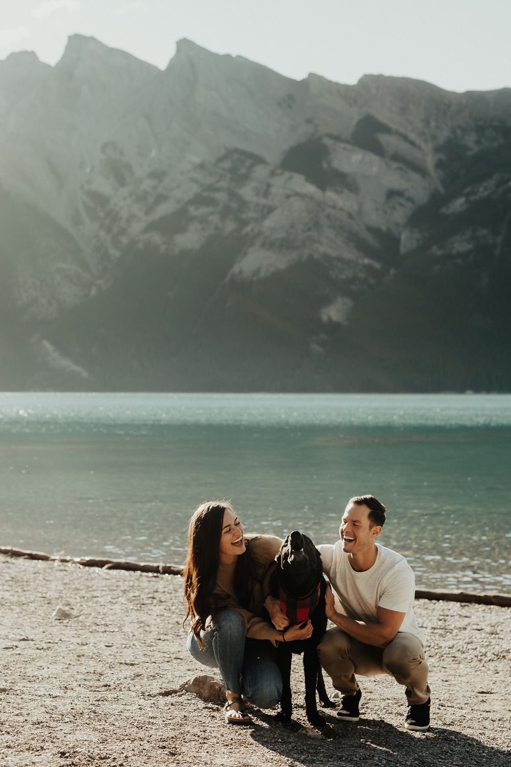 Banff Engagement at Lake Minnewanka | Jackie + Tobi