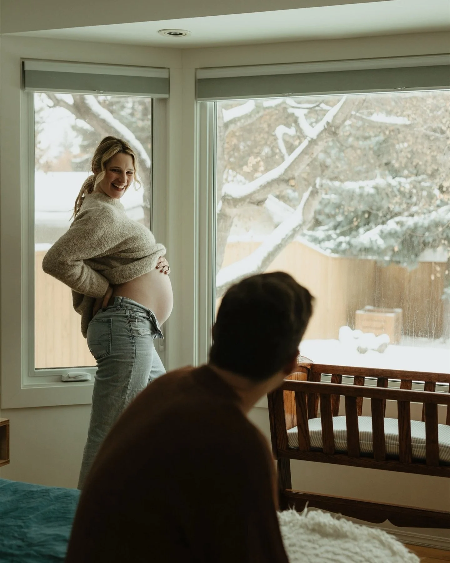 A quiet morning at home, growing their little boy