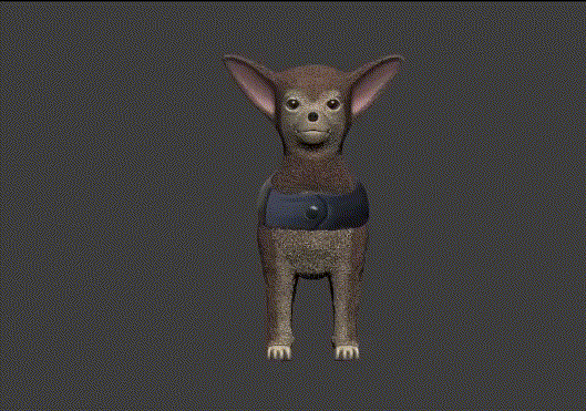 The Louey harness rendered as a 3D model