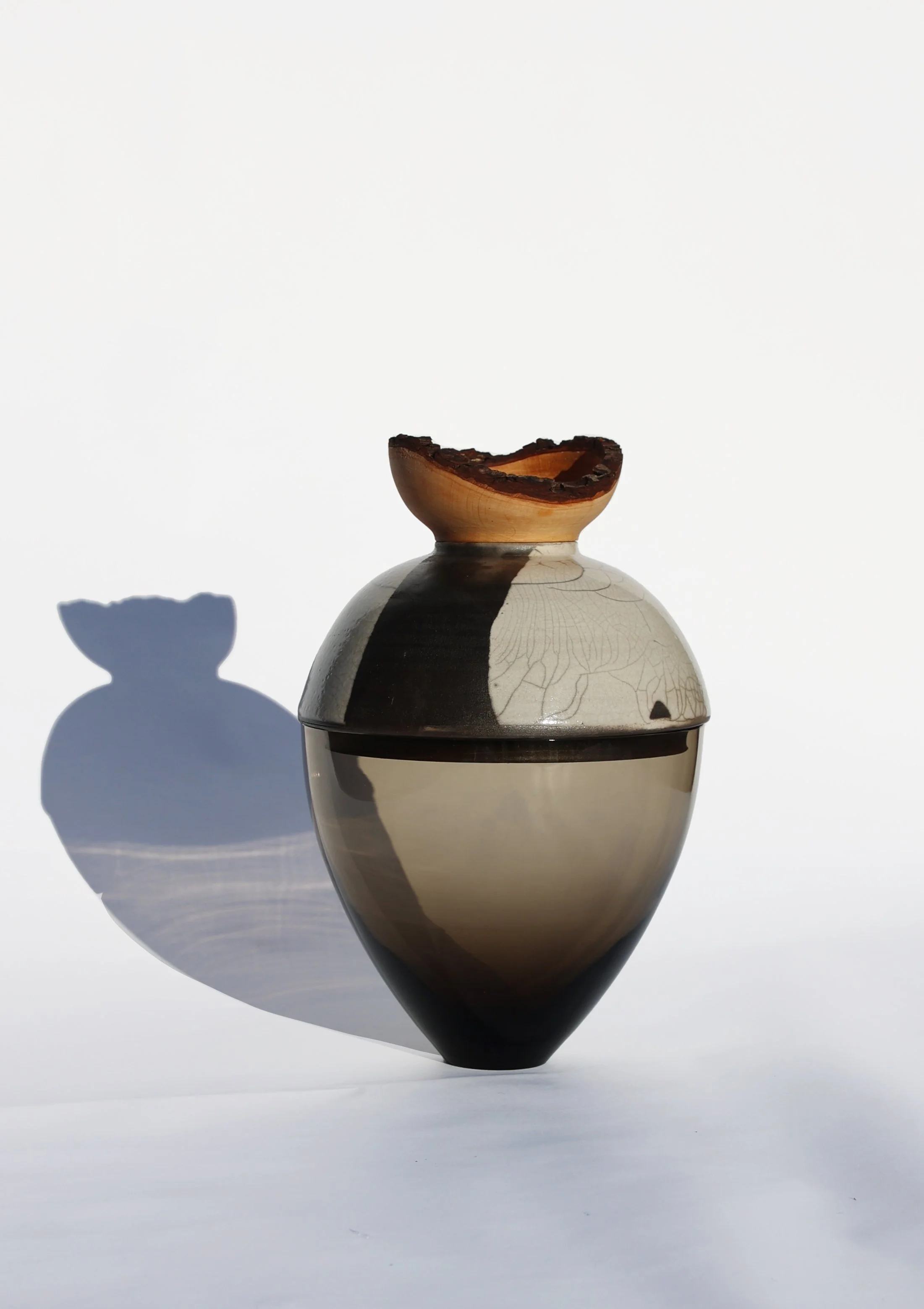 Butterfyl Smoke and white raku in sun.jpg