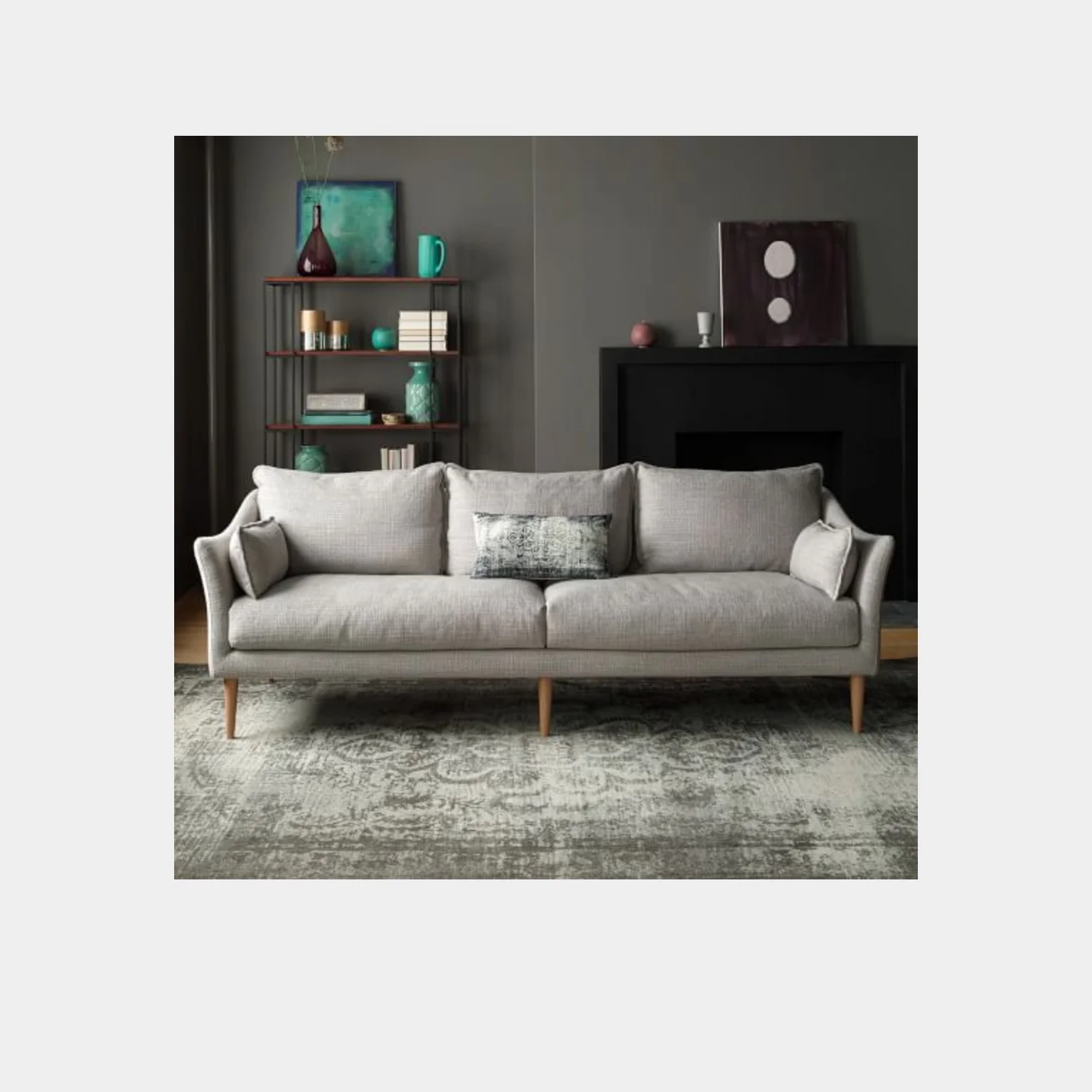 Alternate shot with two paintings, used in a West Elm catalogue. 2015