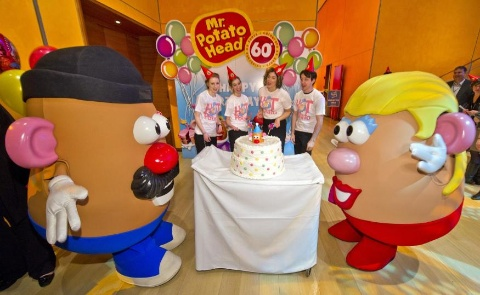 Prop cake for Mr. Potato Head's 60th birthday.