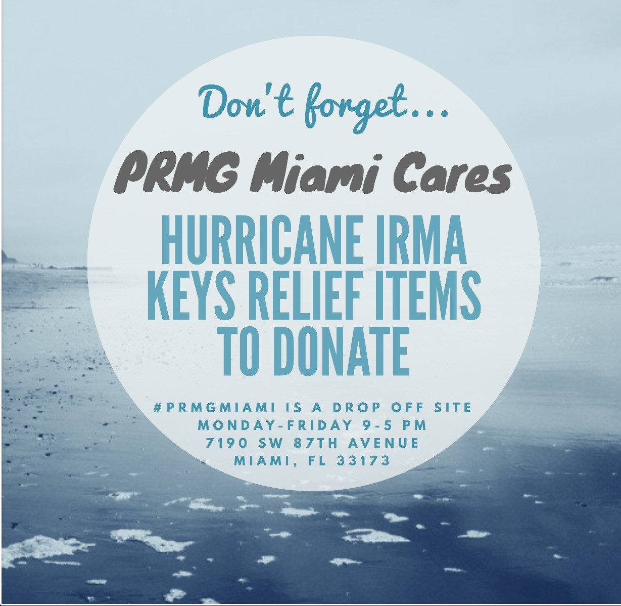 PRMG Miami: Hurricane Relief Efforts