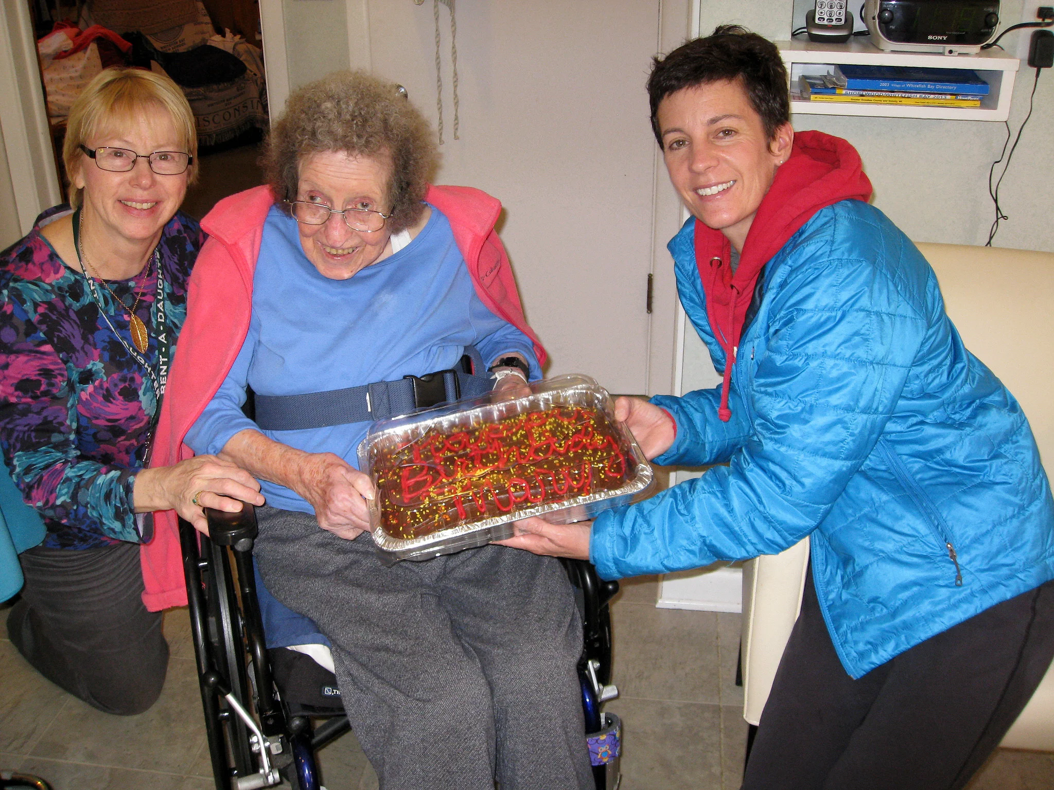 Celebrating Mary's birthday! We love to add special touches to show our clients how much we care.