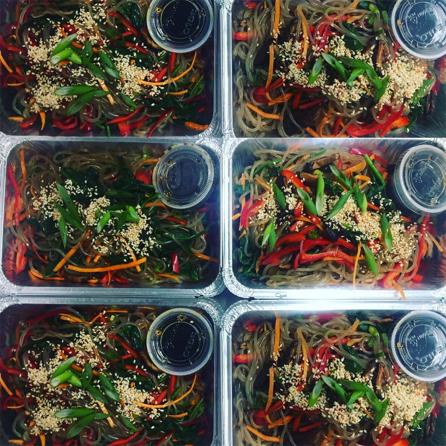 Wow - What a beautiful Saturday. We are prepping up a storm for our Sunday deliveries 🚚. But check out these new dishes on the menus live on the website right now&hellip;.
- Jap Chae _ Korean Glass Noodle Salad, accidentally vegan &amp; gluten free
