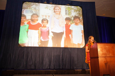 Speaking at a fundraising gala for our first partner school in Bangalore, India.