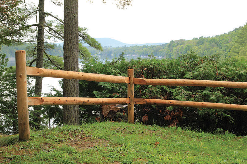 Post and Scarf Rail Fence