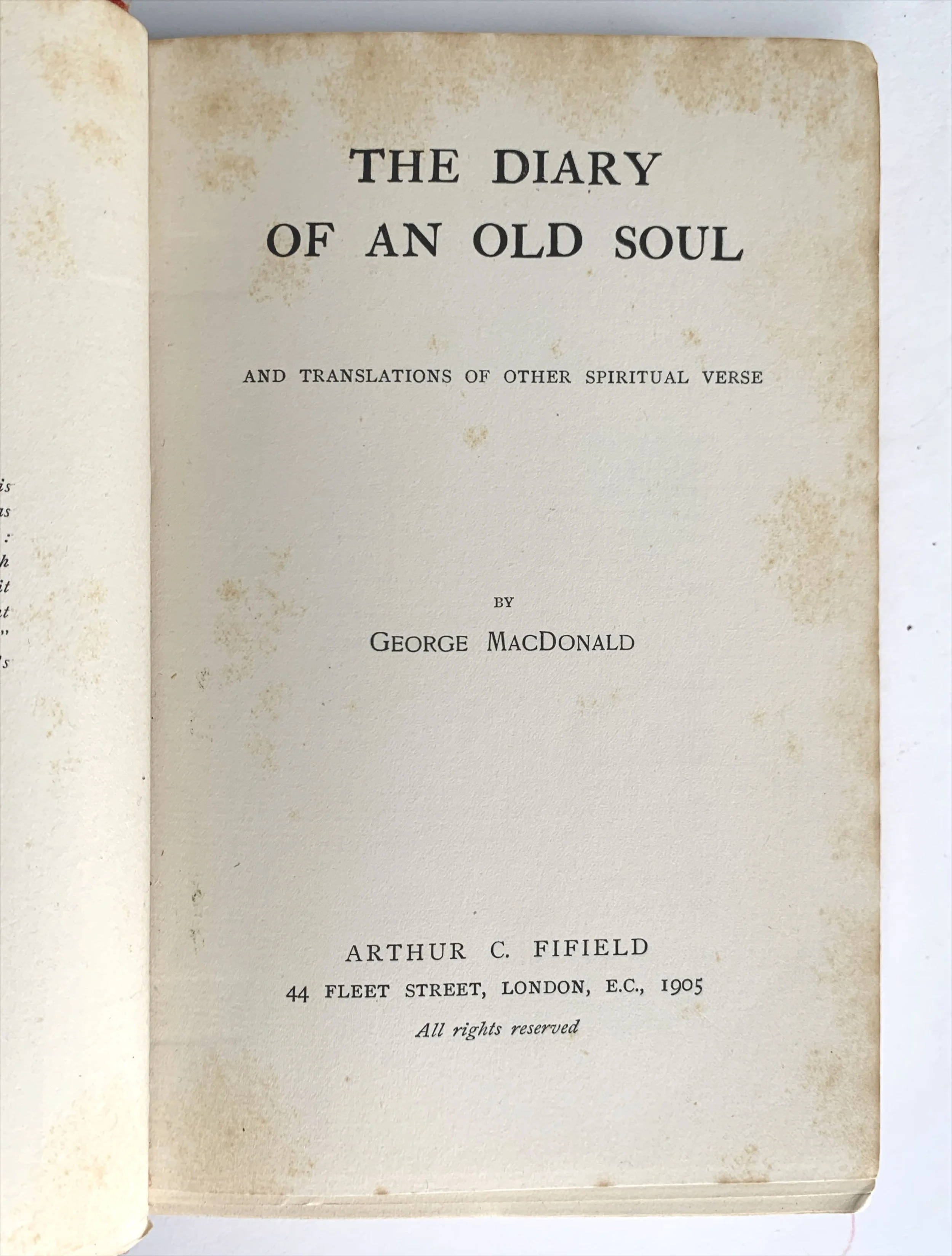 Diary of an Old Soul 1905 title.jpg