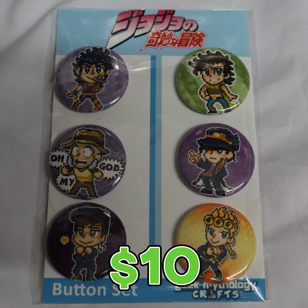 JoJo's Bizarre Adventure Button Set