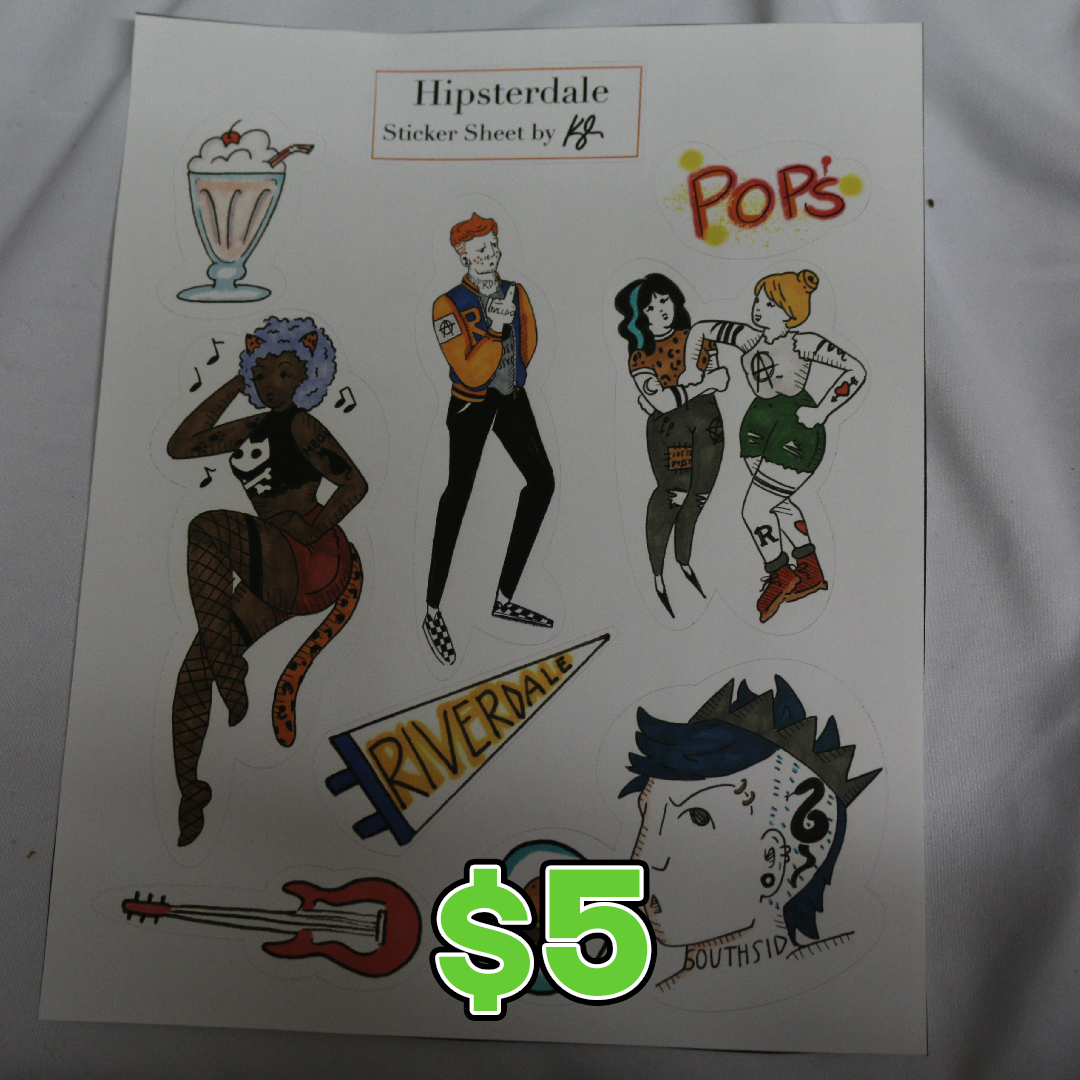 Hipsterdale Sticker Sheet
