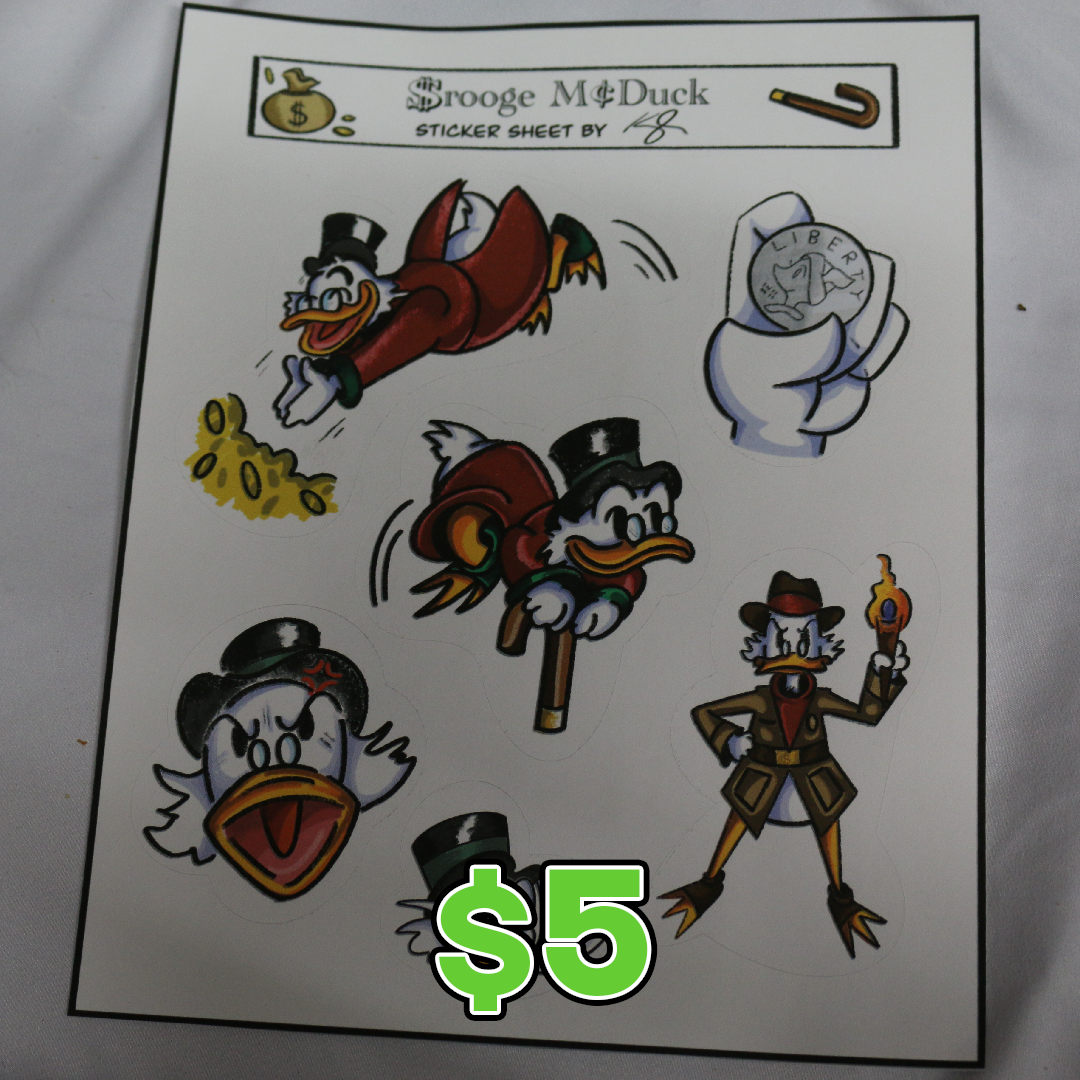 $crooge McDuck Sticker Sheet