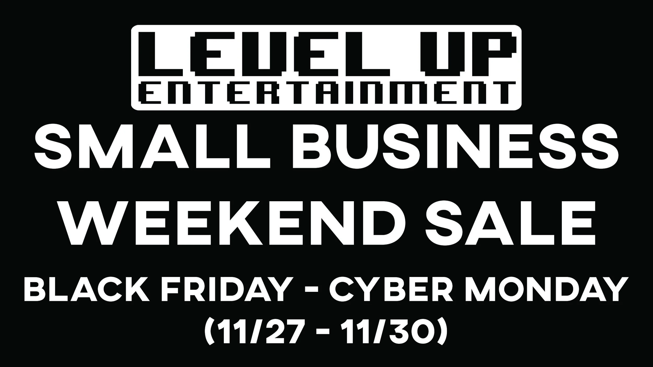 Small Business Weekend Sale! Black Friday Thru Cyber Monday!
