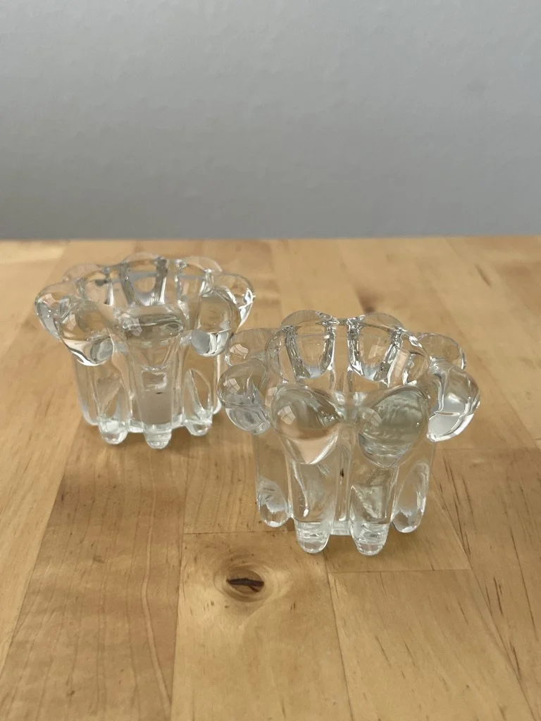 Scallop candle holders