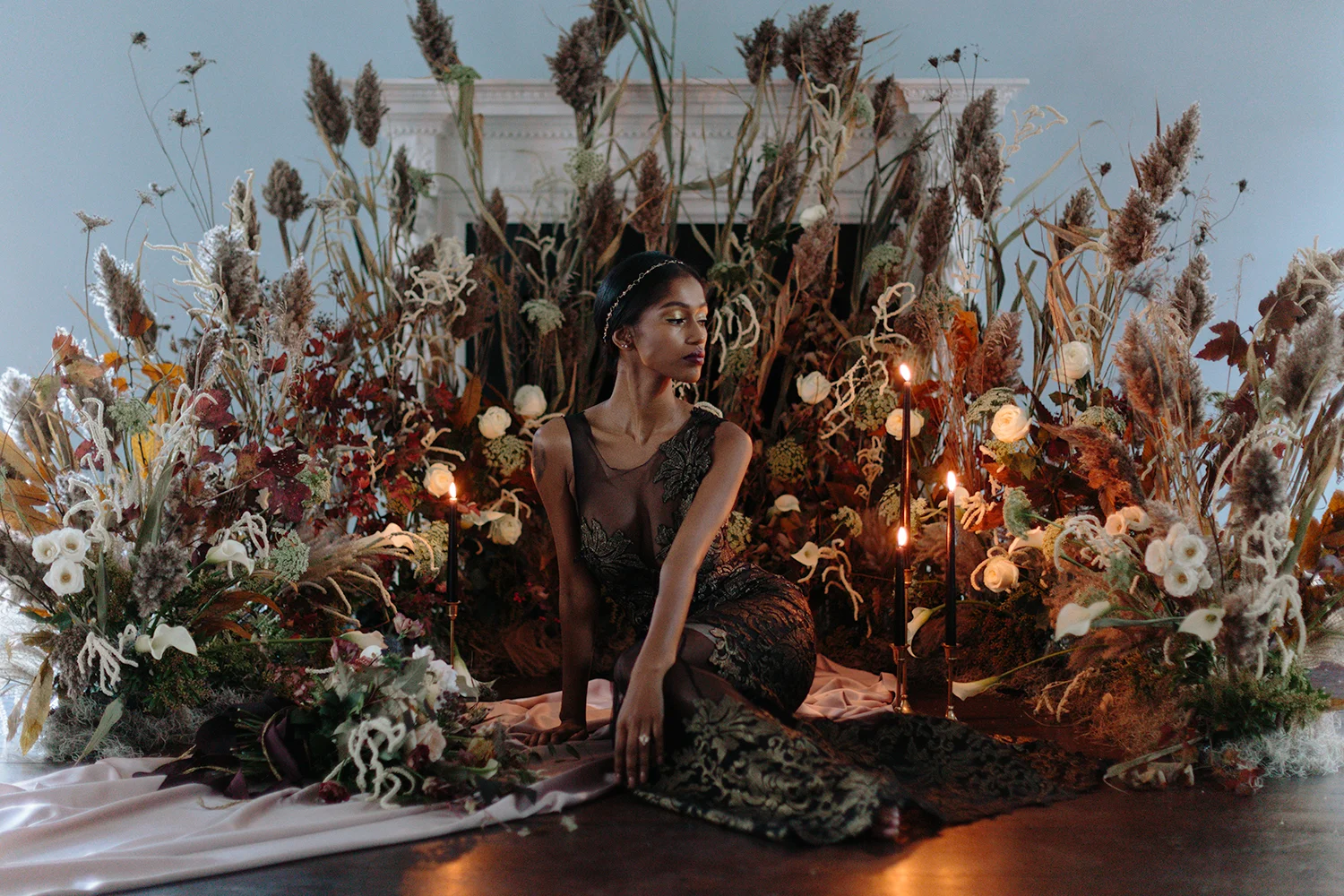ryanne-hollies-photography-campbell-house-stylized-shoot-ballroom-floral-floor-alter-black-bride-narces-gown-beyonce-fine-art-artistic-creative-portrait-stunning-model-candlelight-inspiration-wedding-witchcraft-badass.jpg