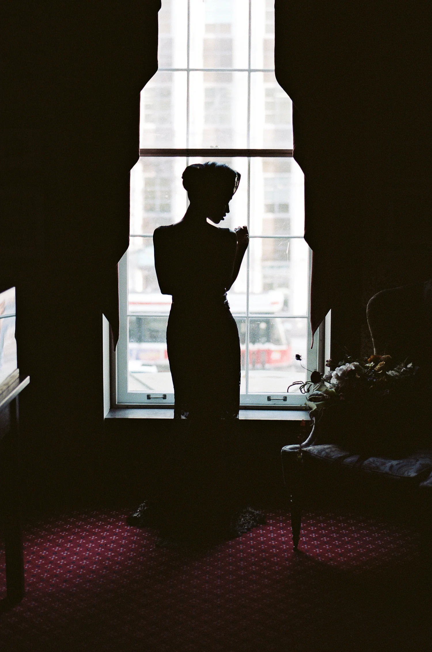 Portra800_645Fuji_15-bride-in-campbell-house-ballroom-high-fashion-narces-gown-black-bride-intimate-beauitful-portrait-silhouetted-bride-downtown-toronto-wedding-mansion.jpg