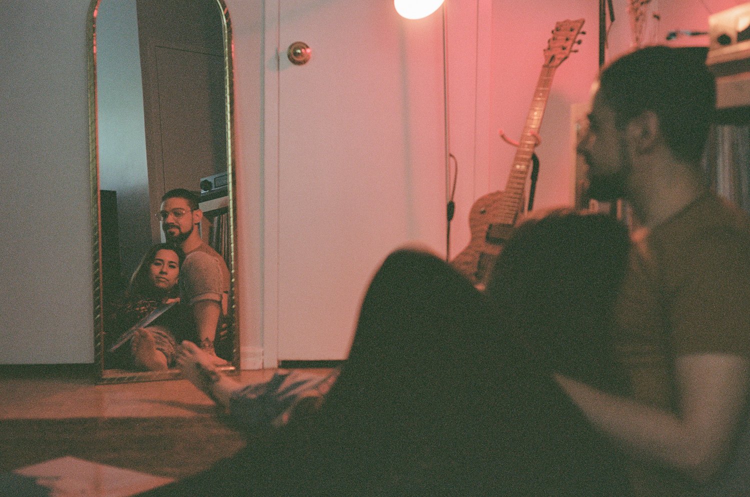 Vintage-Cool-Hipster-Alternative-in-home-couples-engagement-photos-music-vinyl-in-toronto-8.JPG
