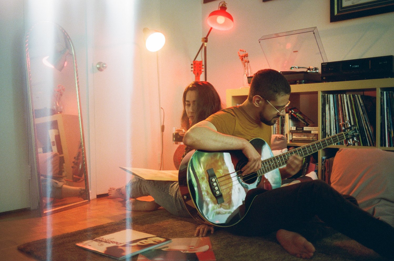 Vintage-Cool-Hipster-Alternative-in-home-couples-engagement-photos-music-vinyl-in-toronto-9.JPG